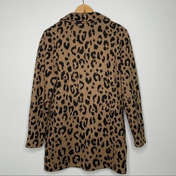 Rachel Zoe Leopard Wool Blend Two Button Cardigan Size Small - Picture 6 of 9